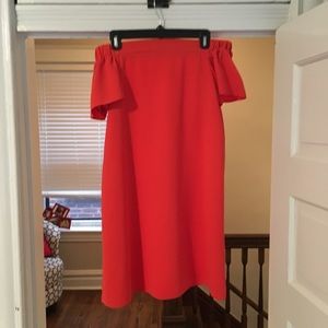 Orange Topshop dress